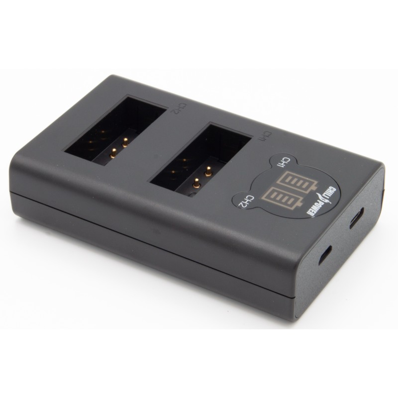 ChiliPower Canon LP-E12 dubbellader voor 2 camera accu's (tegelijk)