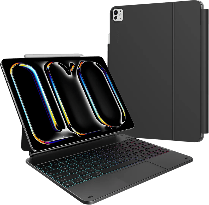 BlueBuilt Apple iPad Pro (2025/2024) 13 inch Toetsenbord Hoes QWERTY Zwart