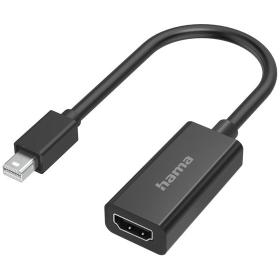 Hama Adapter Mini-DisplayPort naar Displayport Ultra-HD 4K Wifi adapter Zwart