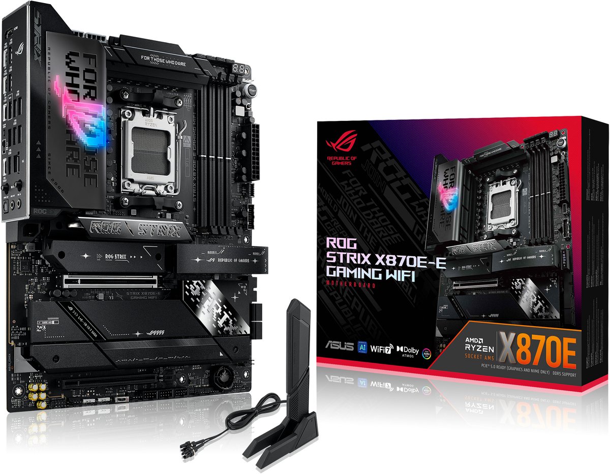 ASUS ROG STRIX X870E-E GAMING WIFI - Moederbord - Socket AM5 - ATX - AMD X870E chipset