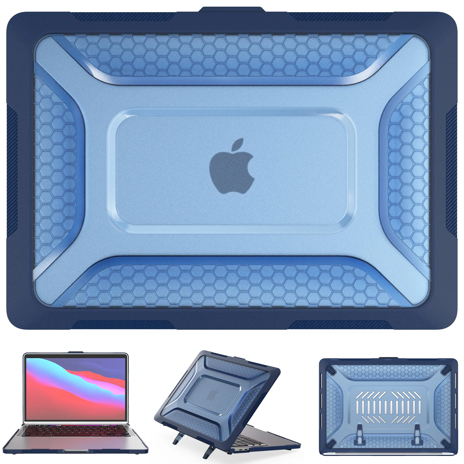 Turtle Shift Laptopcover Shield MacBook Pro 13 inch 2022 / 2020 / 2019 / 2018 / 2017 - Blauw