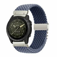 Braided nylon band met parachute sluiting - Blauwgrijs - Garmin Fenix 7s/6s/5s / Instinct 2s / Epix Pro Gen 2 (42mm)