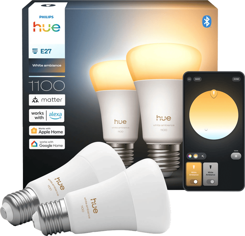 Philips Hue A60 White Ambiance E27 1100lm 2-pack