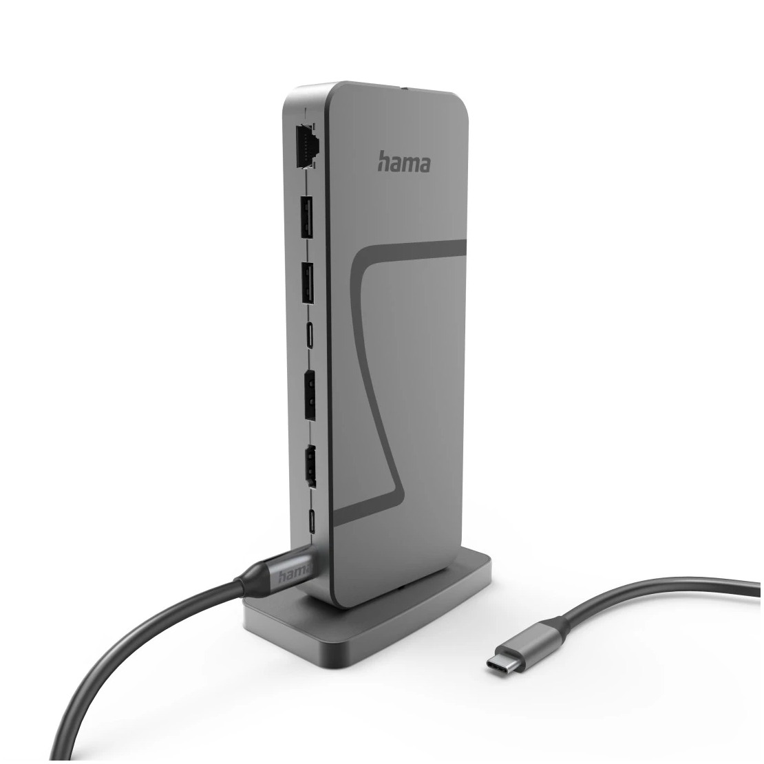 Hama USB4-dockingstation Connect2Office Speed USB-C PD 40 Gbit/s 10 ports USB Hub Grijs