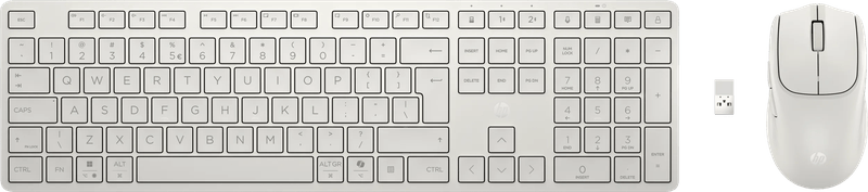 HP 490C Multi-Device Dual-Mode Toetsenbord en Muis Wit QWERTY