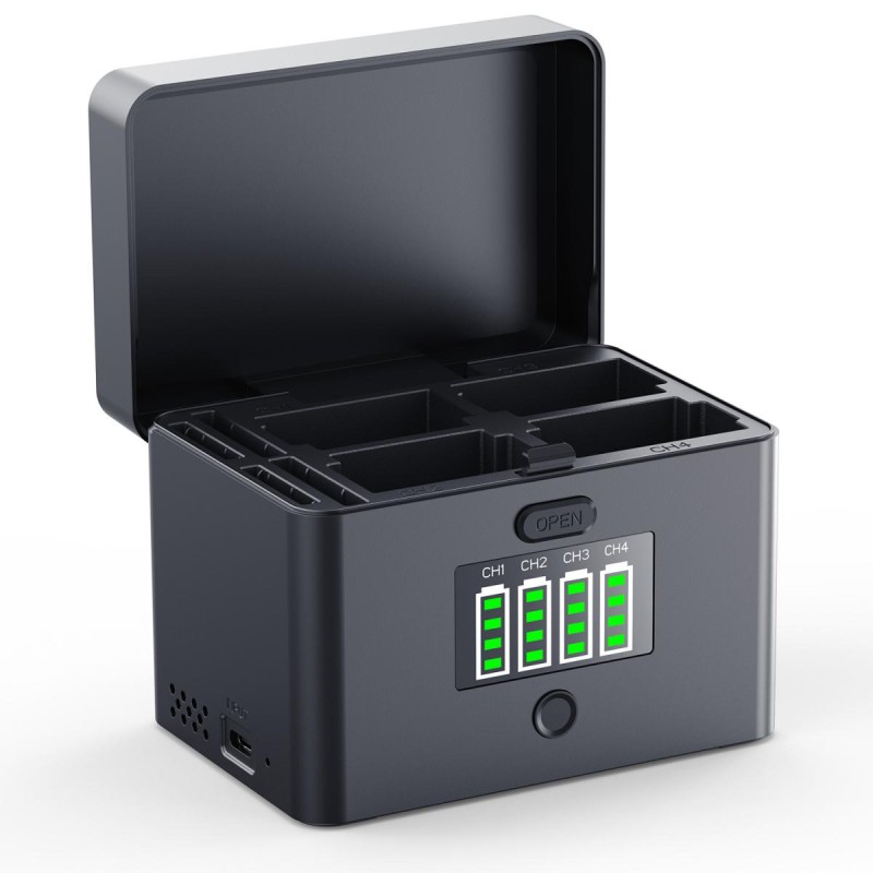 K&F Concept Charging Box voor 4x NP-FZ100/LP-E6NH/LP-E6P