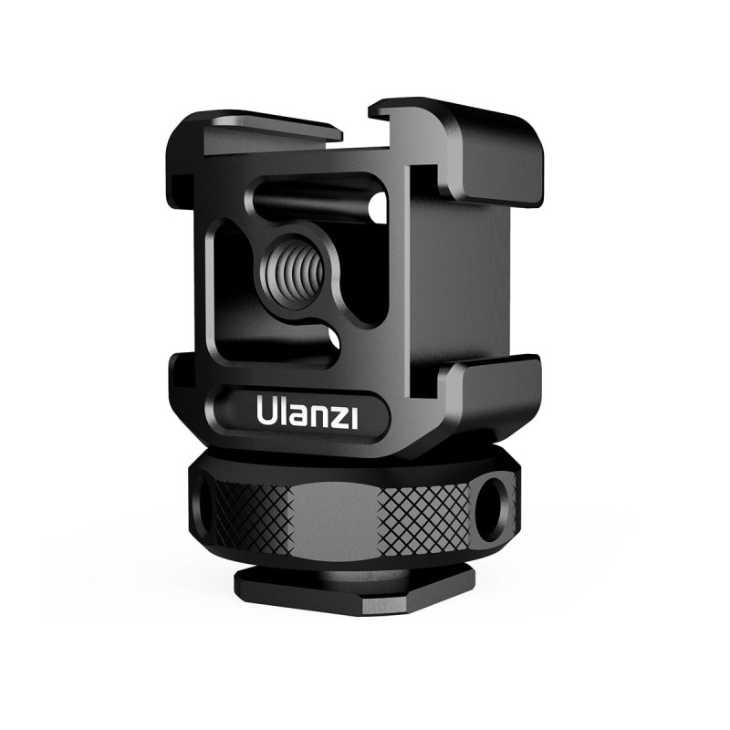 Ulanzi PT-12 triple cold shoe mount met 1/4 inch schroefgat voor camera accessoires