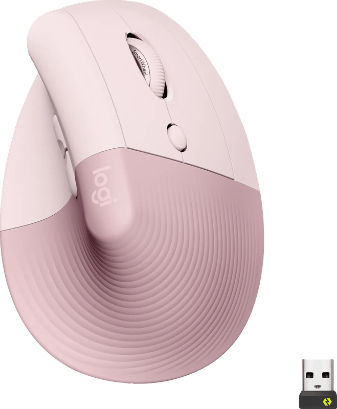 Logitech Lift Verticale Ergonomische Muis Roze