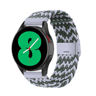 Braided nylon bandje - Groen / grijs - Garmin Vivoactive 6 / Vivoactive 5 / Vivoactive 3