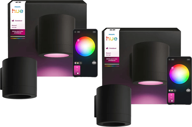 Philips Hue Muscari Muurspot Buiten Duo Pack