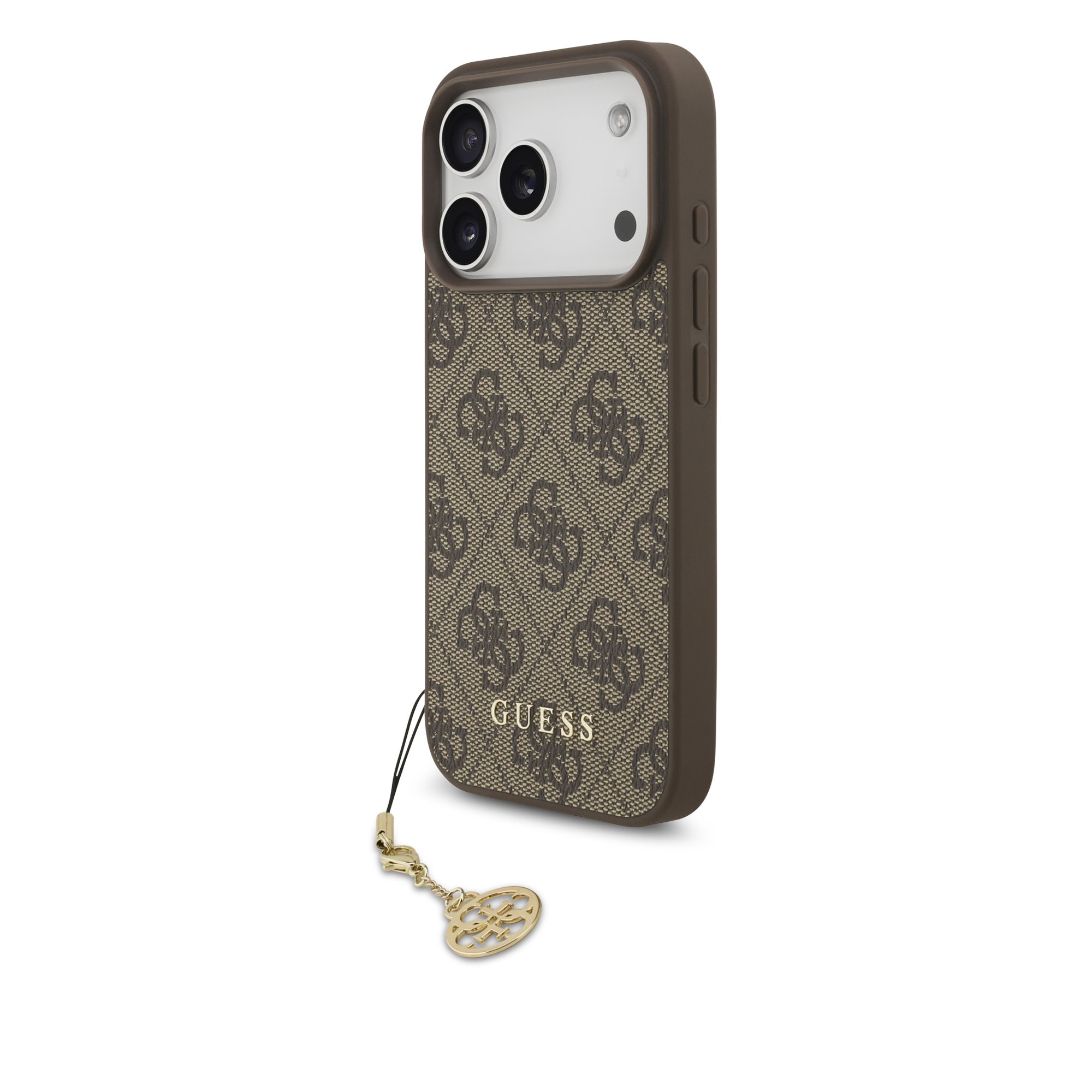Guess 4G Charm MagSafe Hoesje iPhone 17 Pro / 18 Pro - Bruin