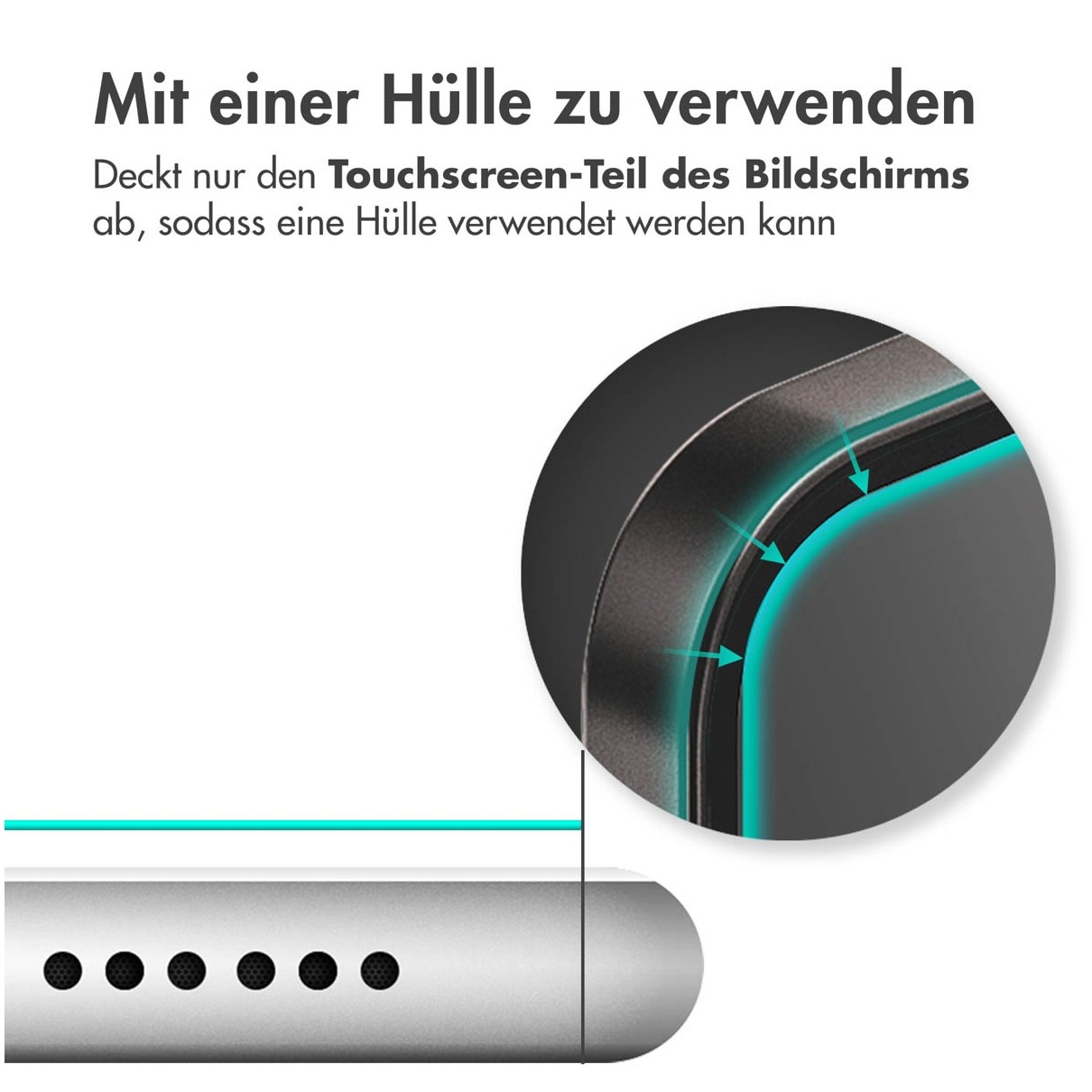 Accezz Gehard Glas Screenprotector Google Pixel 8 Pro Smartphone screenprotector Transparant