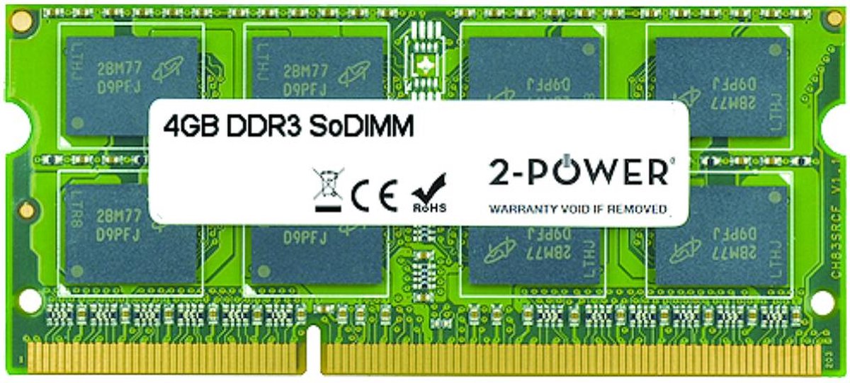 2-Power 4GB DDR3 1066MHz SODIMM 4GB DDR3 1066MHz geheugenmodule