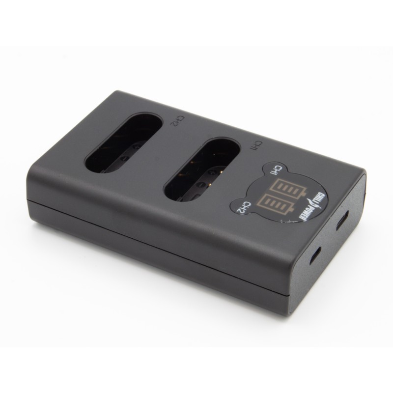 Duo oplader voor 2 camera accu's Nikon EN-EL23
