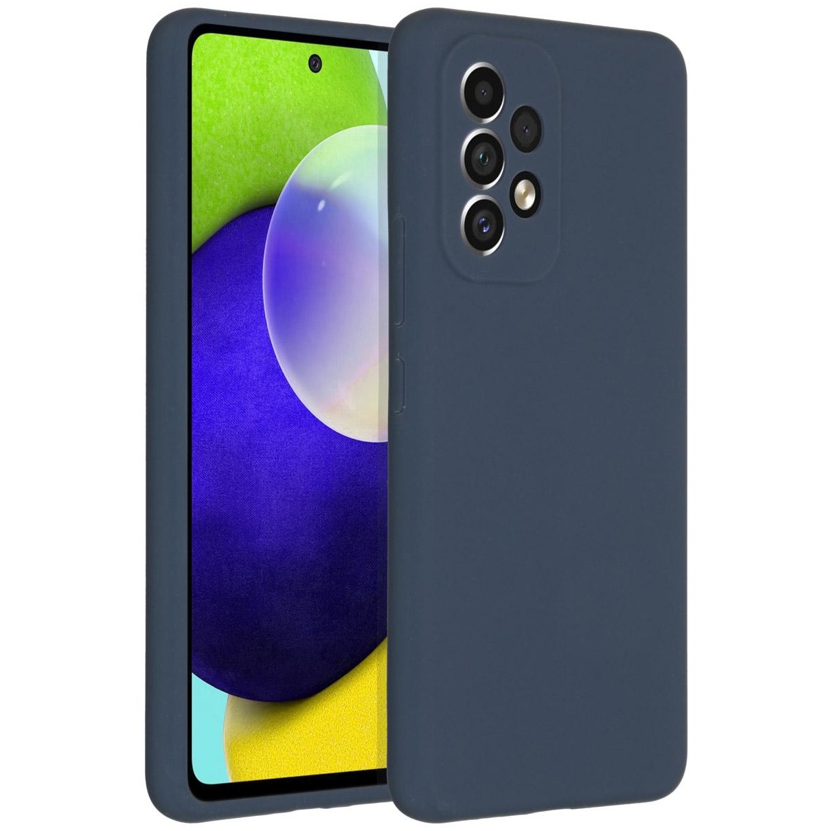 Accezz Liquid Silicone voor Samsung Galaxy A53 Telefoonhoesje Blauw