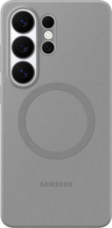 Samsung Galaxy S26 Ultra Siliconen Back Cover met Magneet Grijs