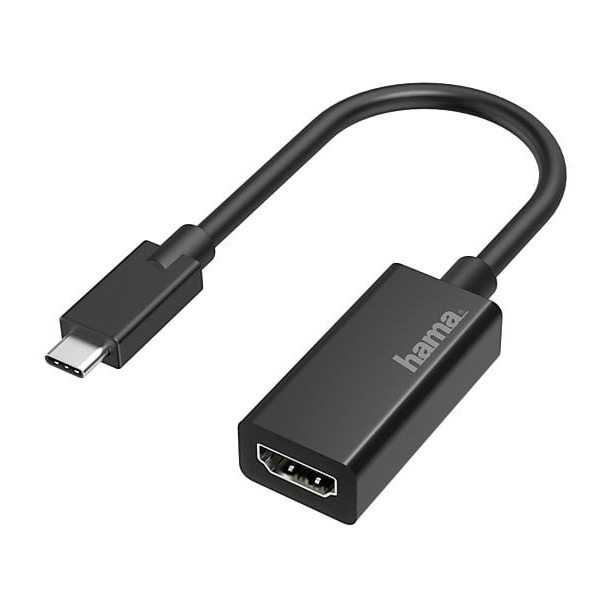 Hama Video-adapter, USB-C-stekker - HDMI-aansluiting, Ultra-HD 4K TV accessoire Zwart