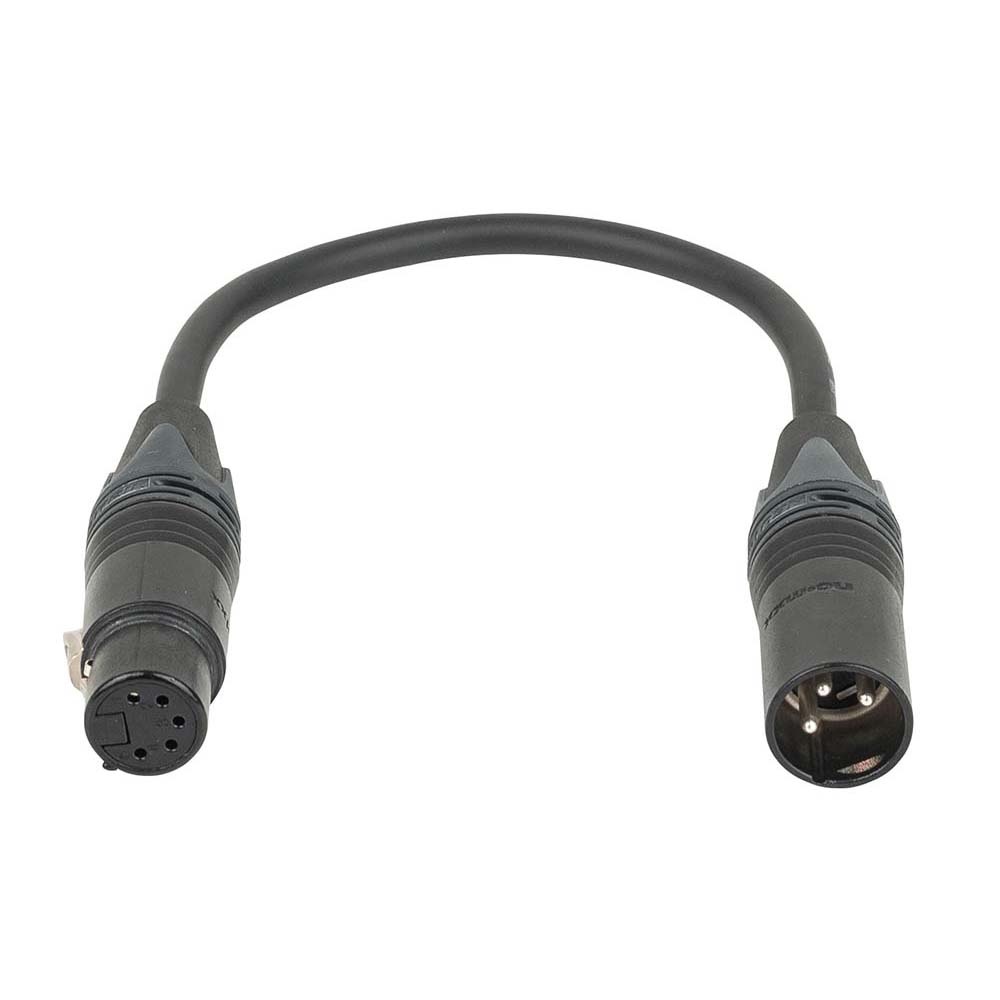 DAP FLA44 Neutrik 3-polig male naar 5-polig female DMX verloopkabel 25cm