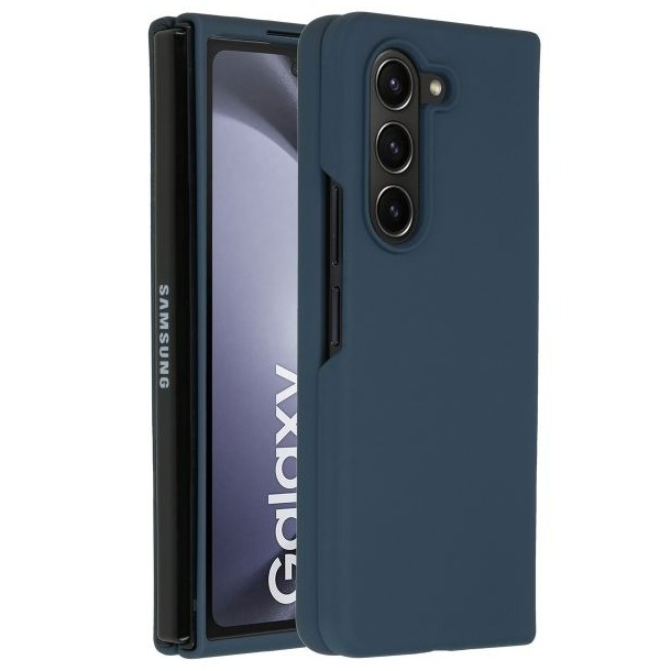 Accezz Liquid Silicone Backcover Samsung Galaxy Z Fold 5 Telefoonhoesje Blauw