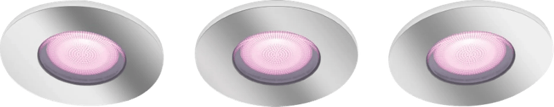 Philips Hue Xamento badkamer inbouwspot White and Color - Chroom - Rond 3-pack