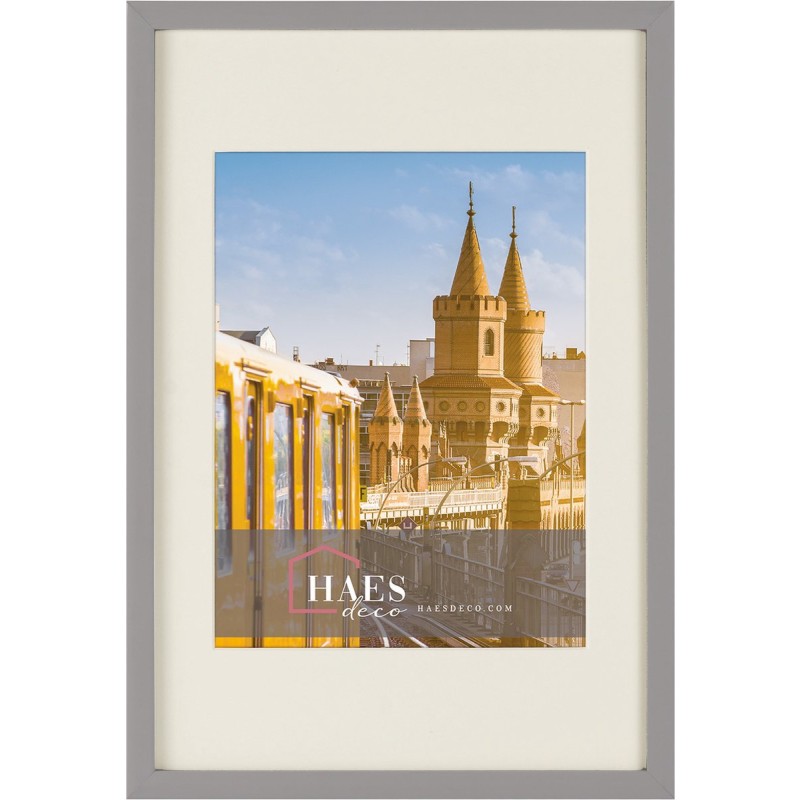 Haes Deco Fotolijst Berlin grijs met passepartout voor foto formaat 15x20 en 20x30 - SP12330