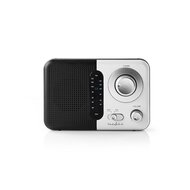 Nedis FM-Radio | Draagbaar Model | FM | Batterij Gevoed / Netvoeding | Analoog | 2.4 W | Zwart-Wit Scherm | Koptelefoonoutput