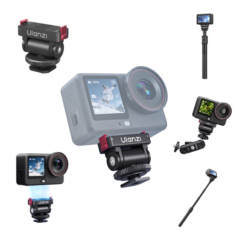 Ulanzi OA27 magnetische quick release adapter met cold shoe-mount voor DJI Osmo Action 6/Nano