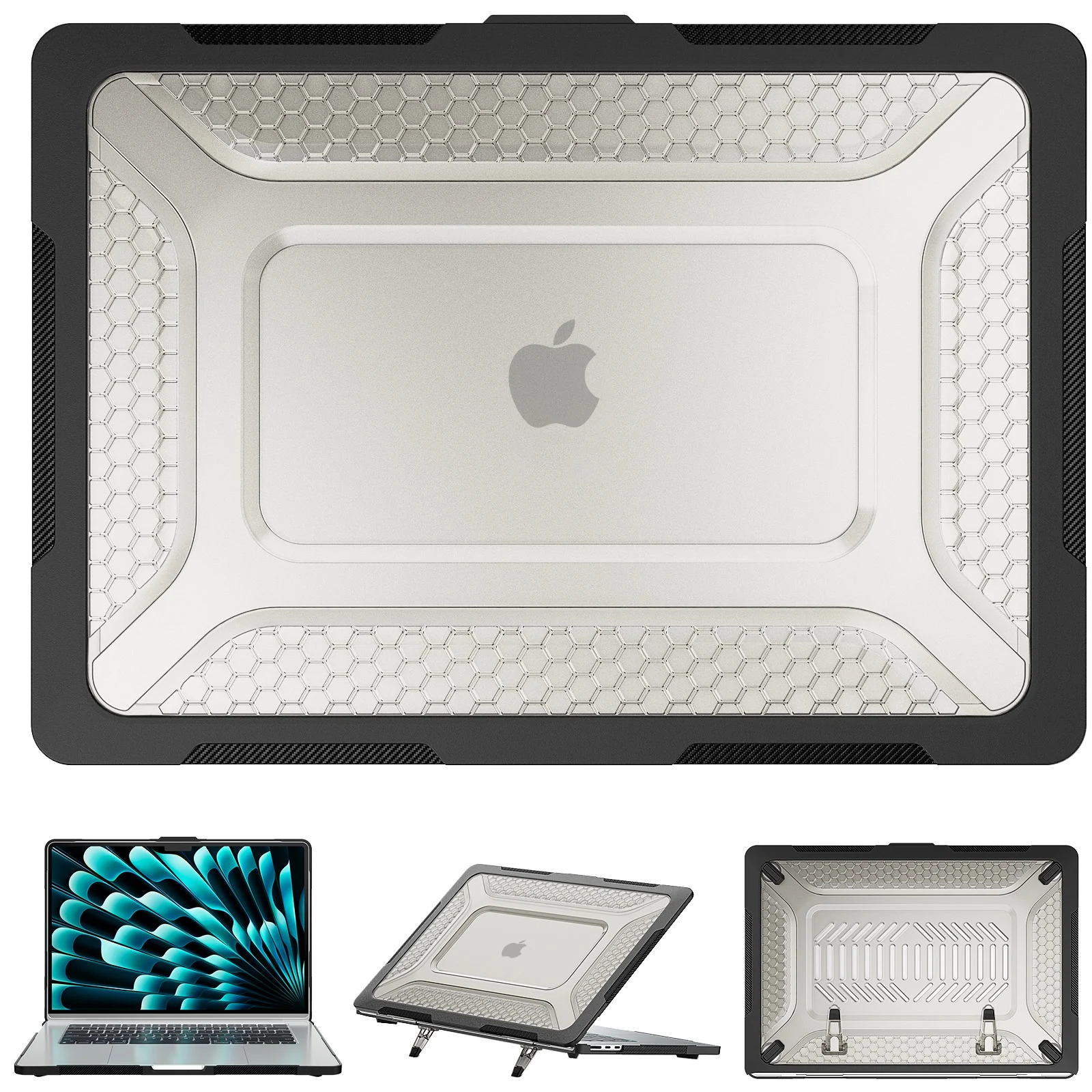 Turtle Shift Laptopcover Shield MacBook Air 15.3 inch 2023 / 2024 M3 / 2025 M4 / 2026 M5 - Zwart