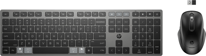 HP 720 Dual-Mode Draadloos Toetsenbord en Muis QWERTY