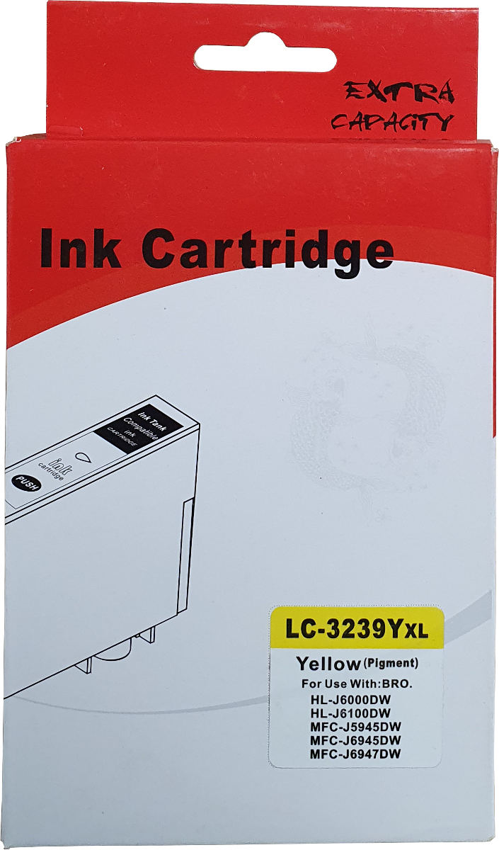 Huismerk Brother LC-3239XLY cartridge geel