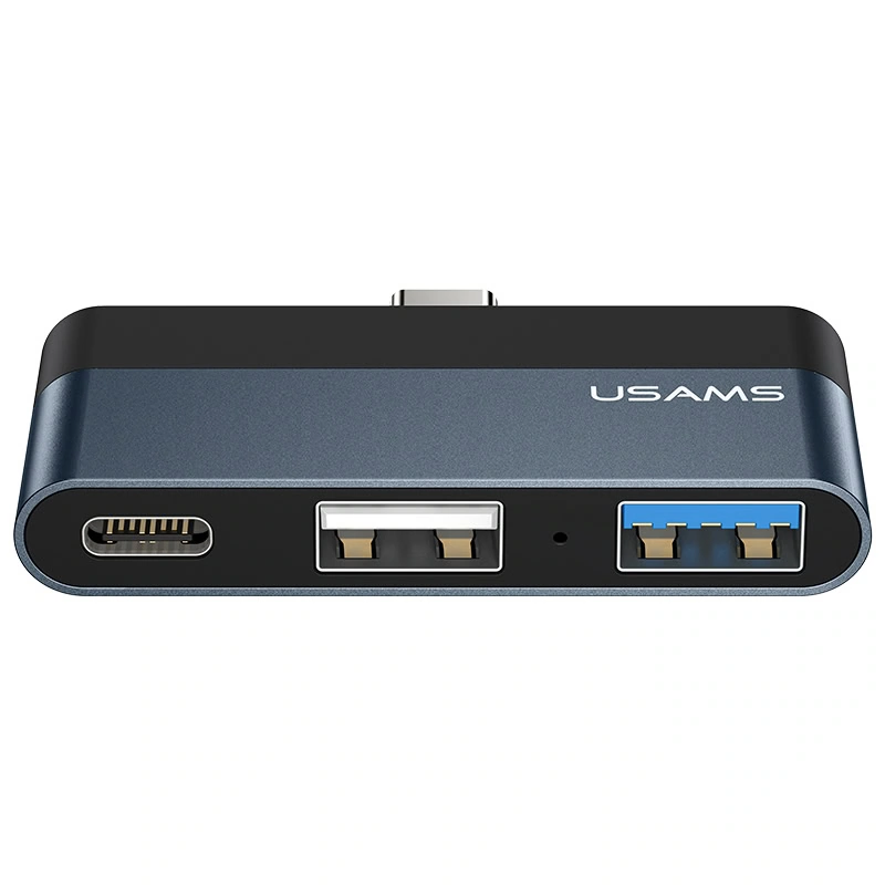 USAMS USB-C Mini-Hub met 2x USB-A en 1x USB-C poort