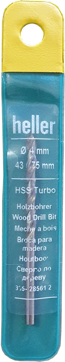 Heller houtboor HSS Turbo 4x75mm