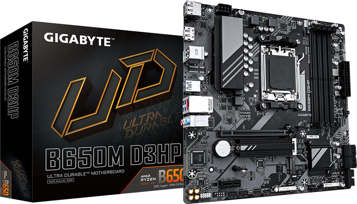 Gigabyte B650M - Moederbord - DDR5 - Micro ATX - AMD Ryzen