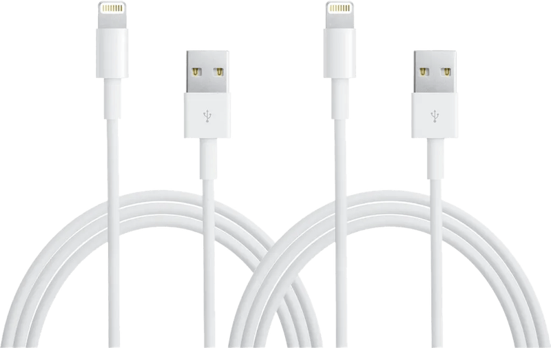 Apple Usb A naar Lightning Kabel 1m Kunststof Wit Duopack