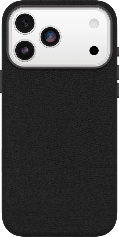 OtterBox Symmetry iPhone 17 Pro Max Back Cover met MagSafe Magneet Leer Zwart