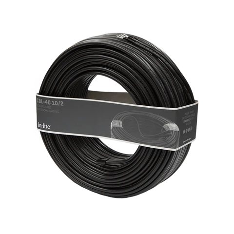In-Lite 10/2 Kabel - CBL-40 / CBL-120 / CBL-160 - 12V Kabel voor Tuinverlichting · winkelcode INL-10600210-10/2-40-YE