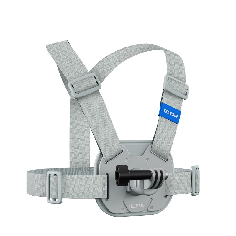 Telesin Quick Release Chest Strap Mount Grijs