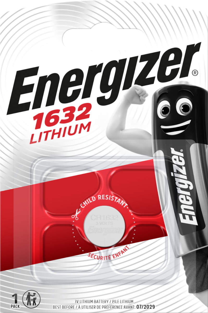 Energizer CR1632 3V lithium batterij