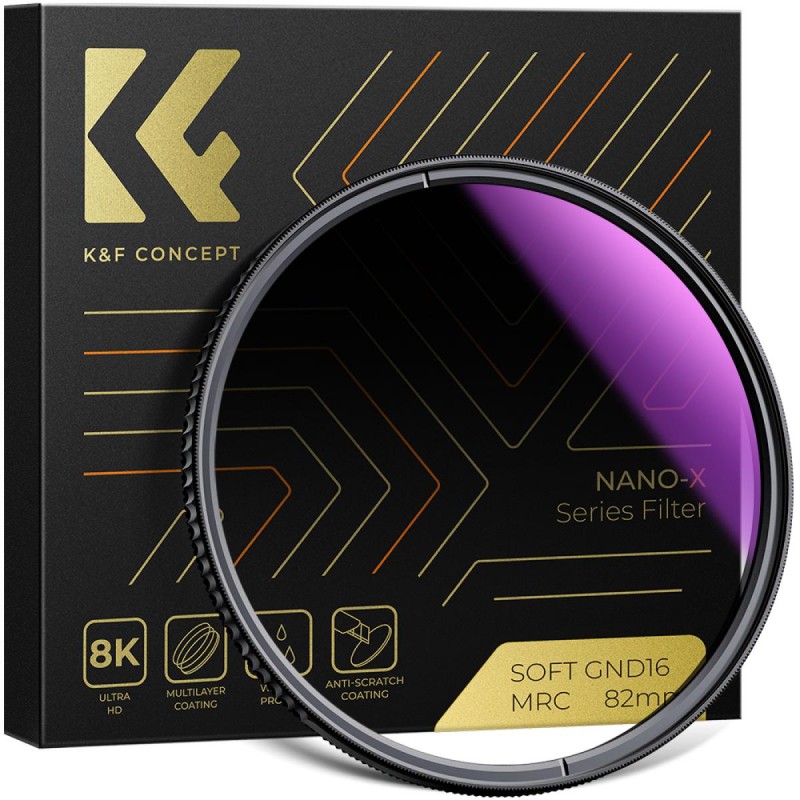 K&F Concept graduated ND filter magnetic nano X 82mm grijsfilter