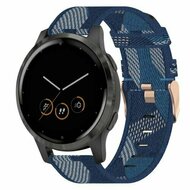 Canvas nylon bandje - Blauw - Huawei Watch 5 - 42mm