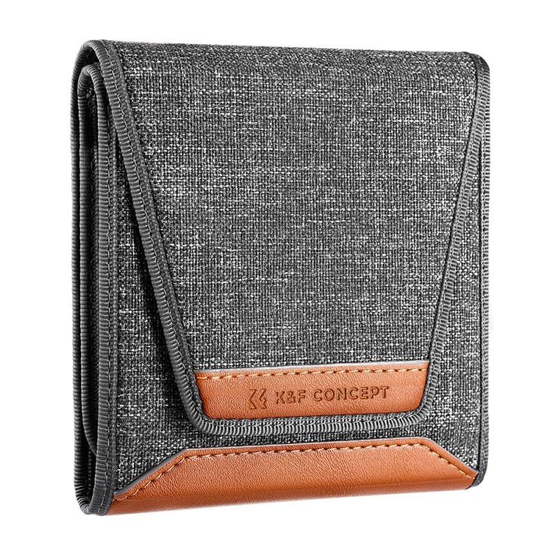 K&F Concept Filter Pouch voor ronde filters 67-82mm - waterdichte opbergtas met microvezel voering