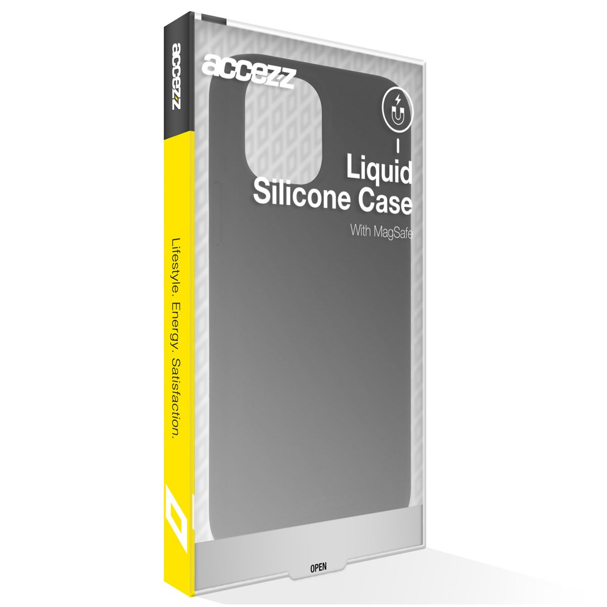 Accezz Liquid Silicone Backcover met MagSafe iPhone 16 Pro Max Telefoonhoesje Zwart