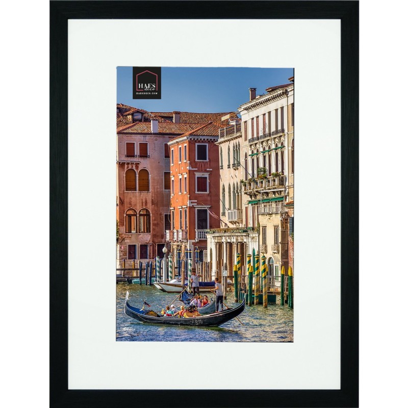 Haes Deco Houten Fotolijst met Passe-partout Venezia zwart voor 1 foto formaat 20x30 of 30x40 -SP12940
