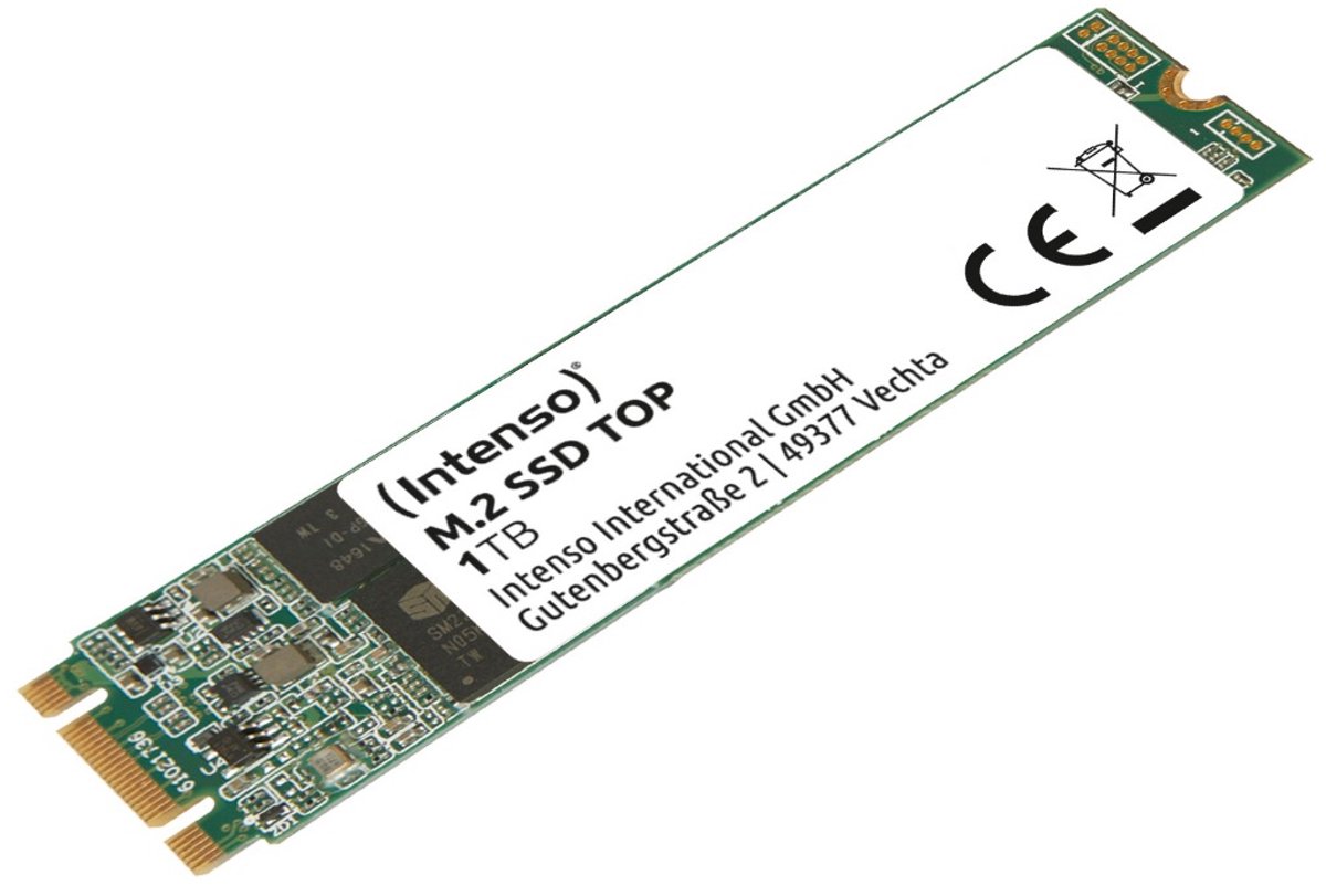 (Intenso) M.2 SSD SATA III Top - Interne SSD - 2280 - SATA III - 1TB - 550MB/s (3832460)