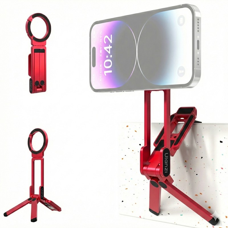 Ulanzi MA38 MagLock Mini smartphone standaard met Arca-Swiss en magneetbevestiging rood