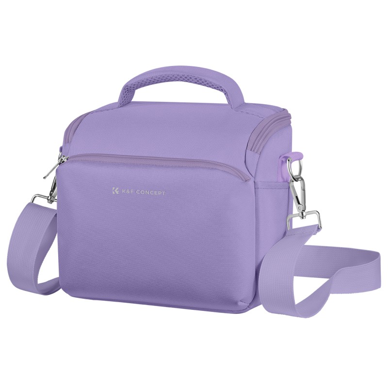 K&F Concept camera sling bag paars - compact schoudertas voor fotografie 23.5x21x14cm