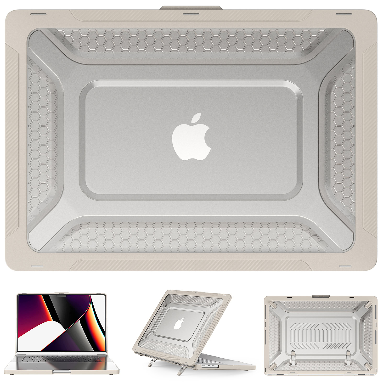 Turtle Shift Laptopcover Shield MacBook Pro 16 inch 2026 / 2025 / 2023 / 2021 - Beige