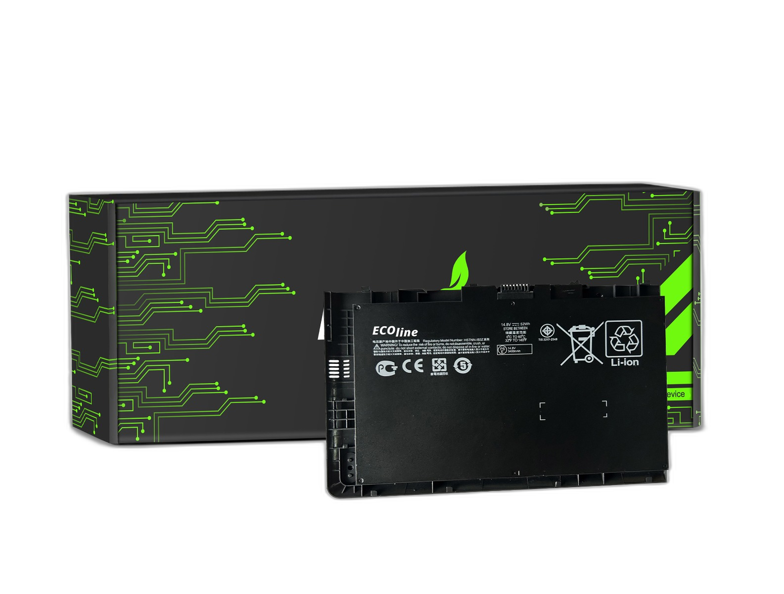 EcoLine - BA06XL BT04XL Batterij Compatibel Met De HP EliteBook Folio 9470m 9480m / 14.4V 3500mAh