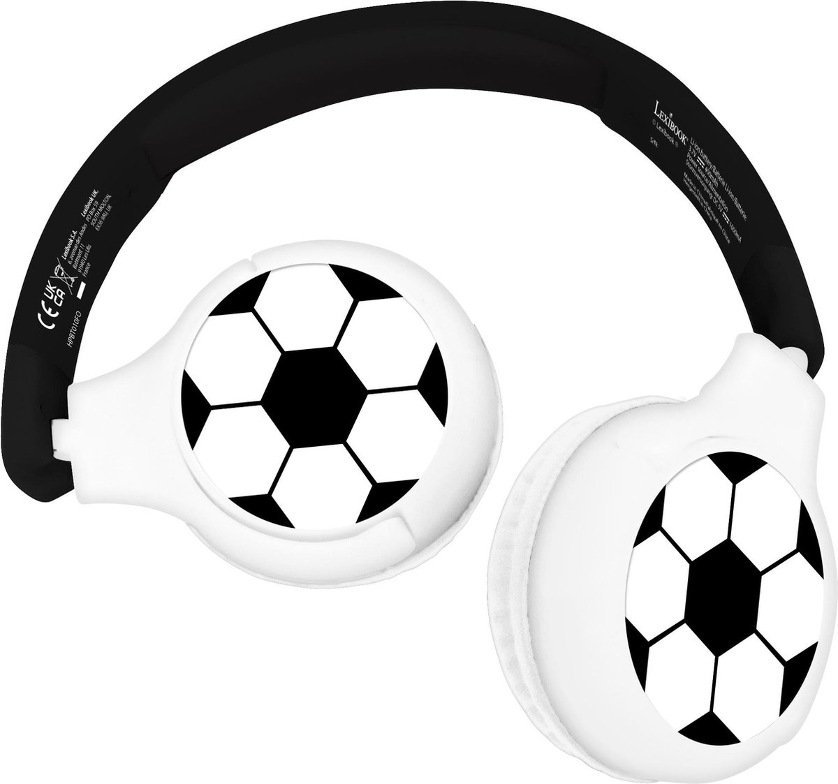 2-in-1 Bluetooth® en Bedrade comfortabele opvouwbare Koptelefoon met veilige volumebeperking Football Design