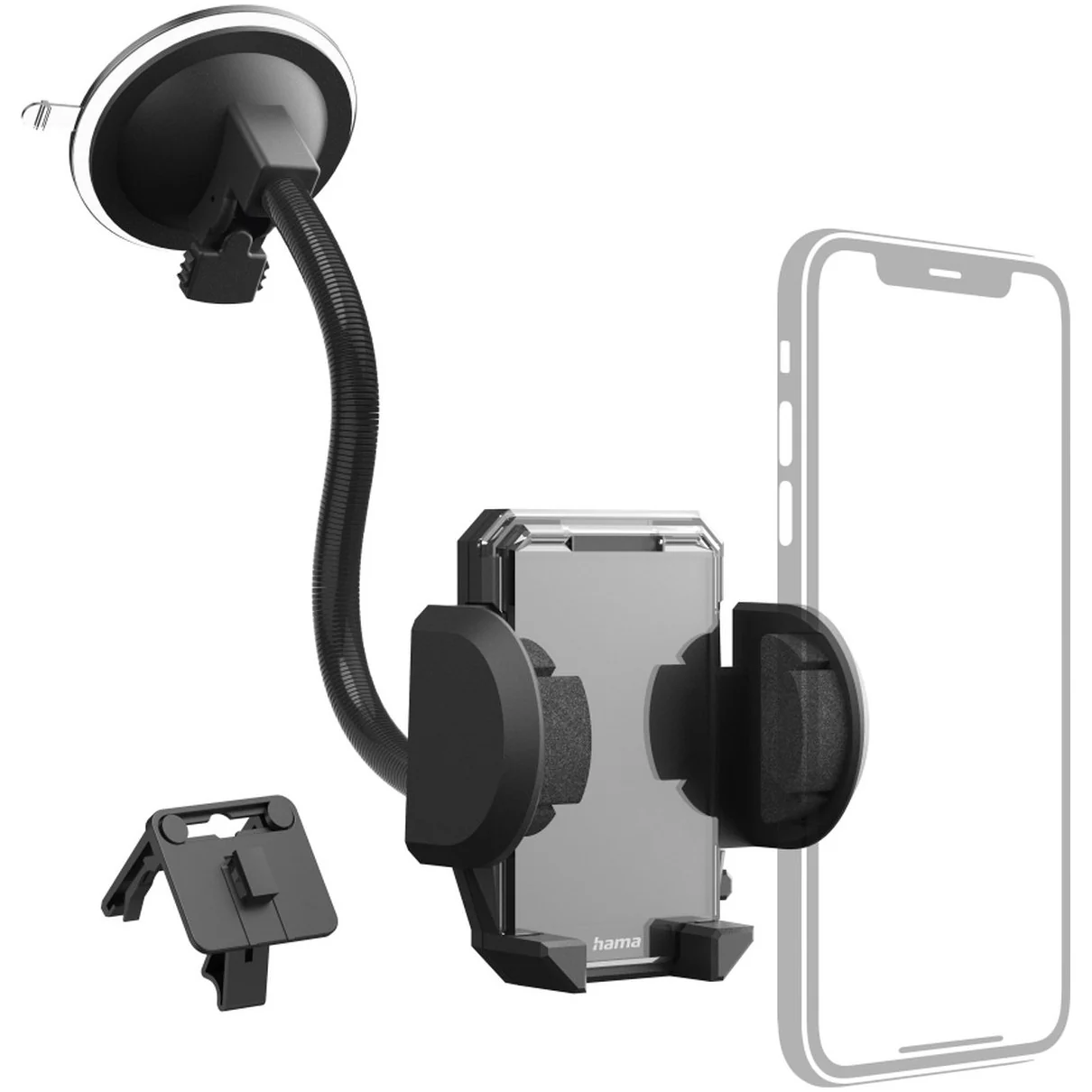 Hama Universele smartphone holder set Multi Telefoonhouder Zwart